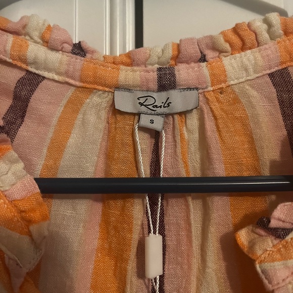 Rails Orange and Pink Sleeveless Tank Top - Picture 2 of 3